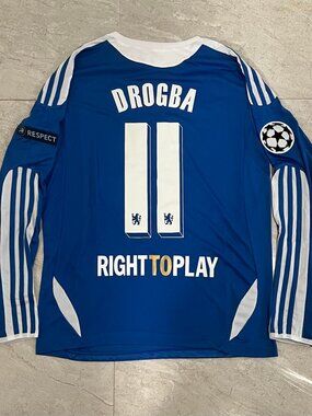 Chelsea 11/12 UCL Finals Long Sleeve jersey - Drogba #11 US SIZE X-LARGE